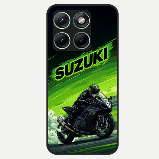  Suzuki Speed Beast Glass Case For Moto Edge 70 Fusion back cover – full design glossy printed glass finish