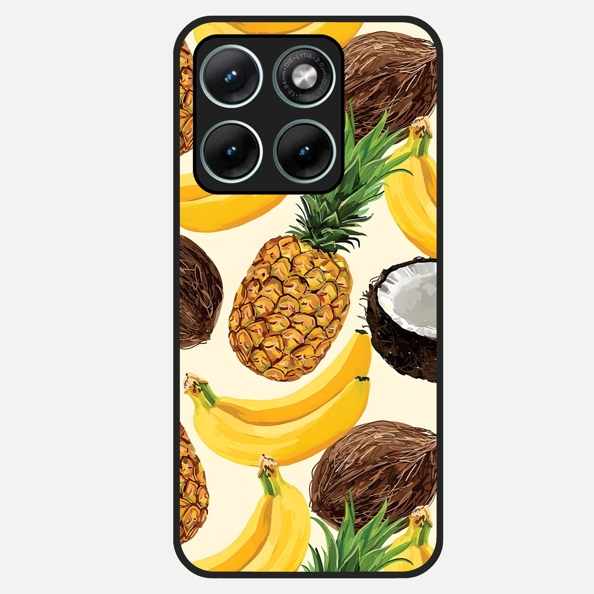  Tropical Fruit Mood Glass Case For Moto Edge 70 Fusion back cover – full design glossy printed glass finish