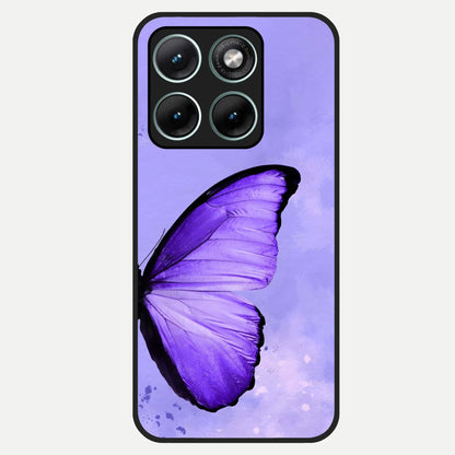  Violet Dream Wing Glass Case For Moto Edge 70 Fusion back cover – full design glossy printed glass finish