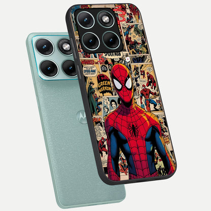  Aesthetic Spider phone case For Moto Edge 70 Fusion showing premium glass back cover with detailed artwork