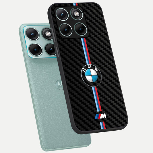  BMW Pattern phone case For Moto Edge 70 Fusion showing premium glass back cover with detailed artwork