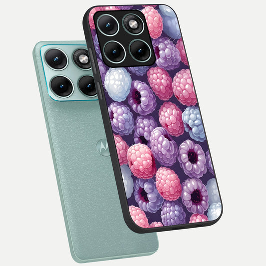  Berry Candy Pop phone case For Moto Edge 70 Fusion showing premium glass back cover with detailed artwork