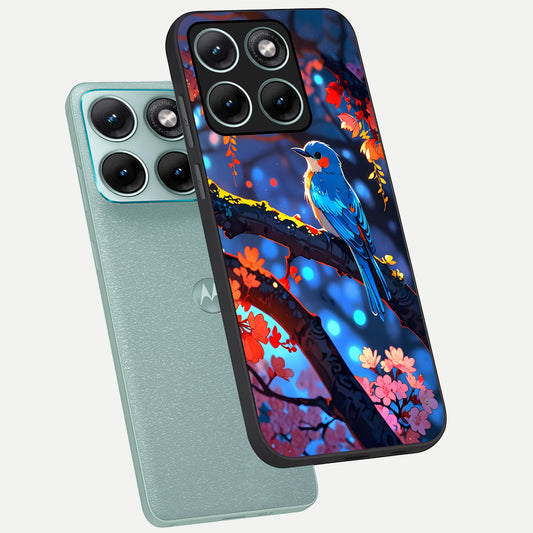  Blooming Water Drift phone case For Moto Edge 70 Fusion showing premium glass back cover with detailed artwork
