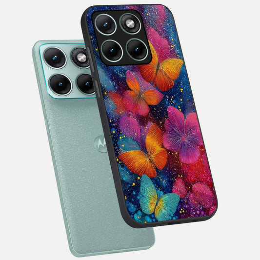  Butterfly Dream Mist phone case For Moto Edge 70 Fusion showing premium glass back cover with detailed artwork