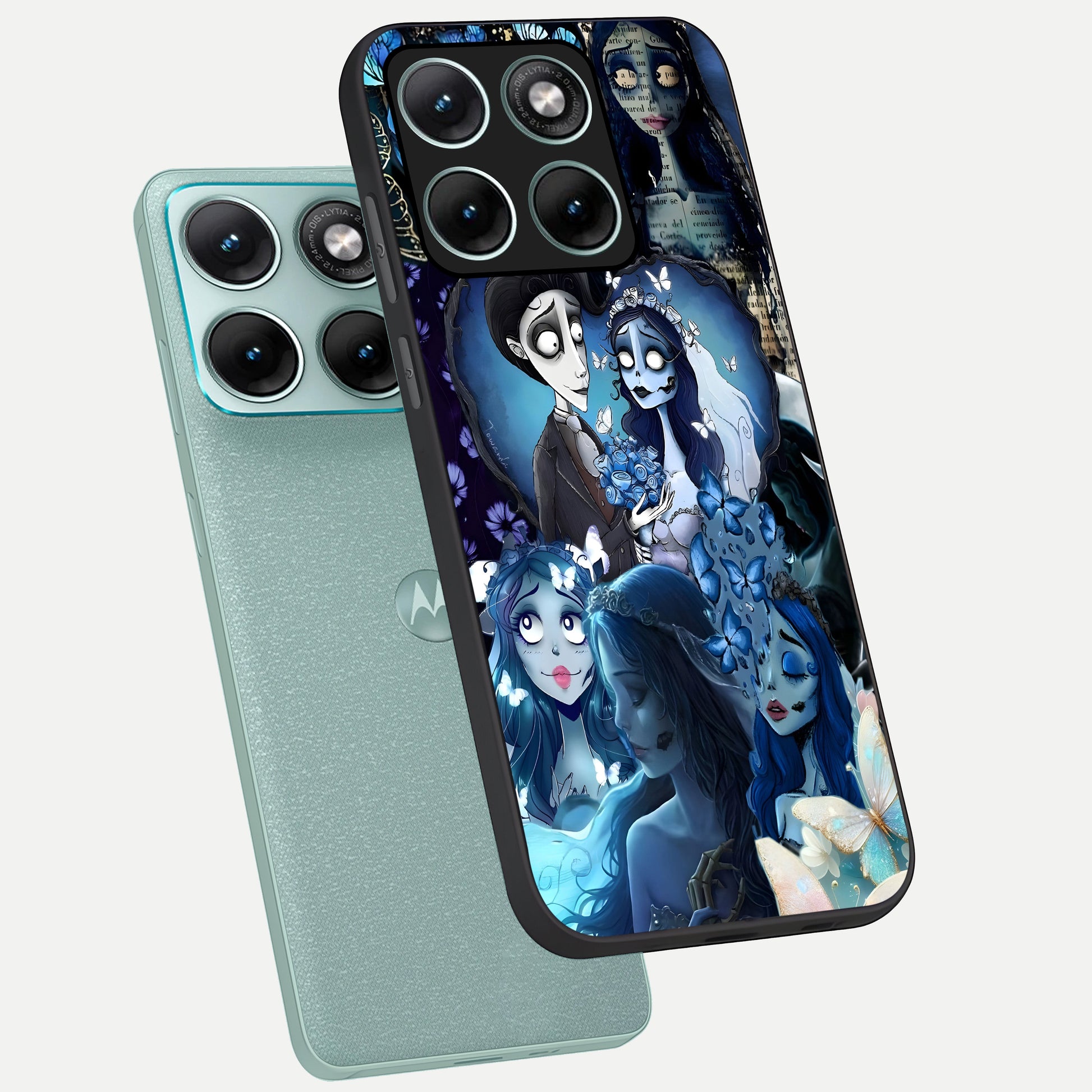  Butterfly Ghost Soul phone case For Moto Edge 70 Fusion showing premium glass back cover with detailed artwork
