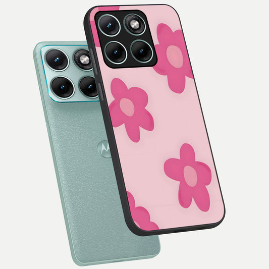 Candy Bloom Dreams phone case For Moto Edge 70 Fusion showing premium glass back cover with detailed artwork