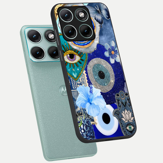  Celestial Blue Vision phone case For Moto Edge 70 Fusion showing premium glass back cover with detailed artwork