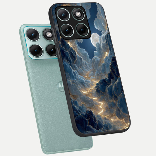  Celestial Cloud Road phone case For Moto Edge 70 Fusion showing premium glass back cover with detailed artwork