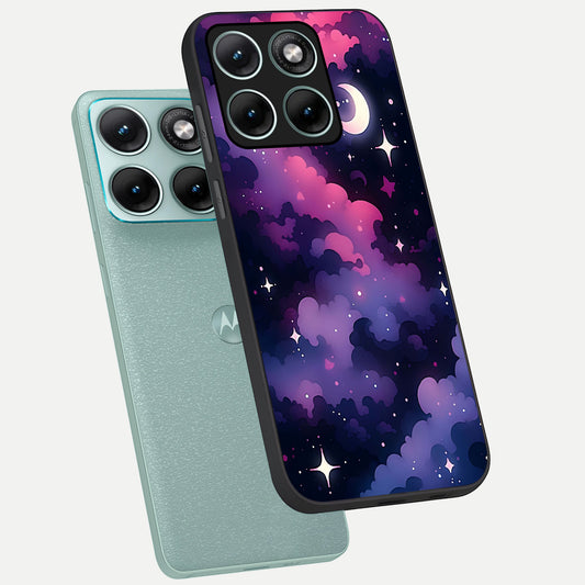  Celestial Moon Magic phone case For Moto Edge 70 Fusion showing premium glass back cover with detailed artwork