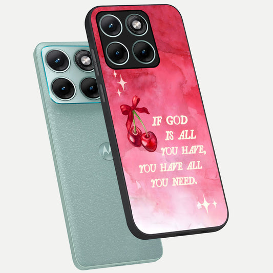 Cherry Quote phone case For Moto Edge 70 Fusion showing premium glass back cover with detailed artwork