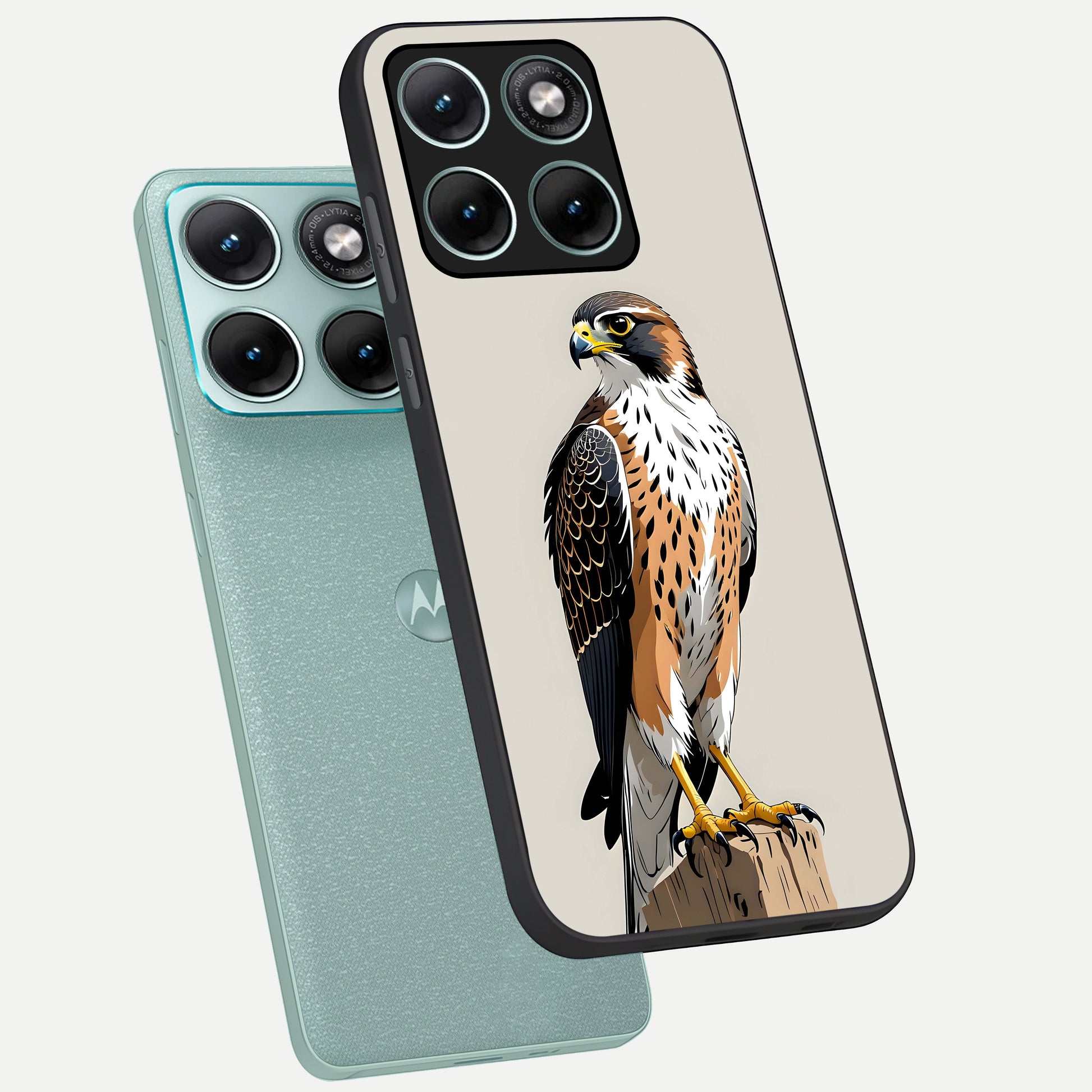  Clever Eagle phone case For Moto Edge 70 Fusion showing premium glass back cover with detailed artwork