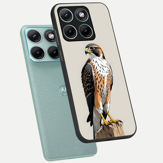  Clever Eagle phone case For Moto Edge 70 Fusion showing premium glass back cover with detailed artwork