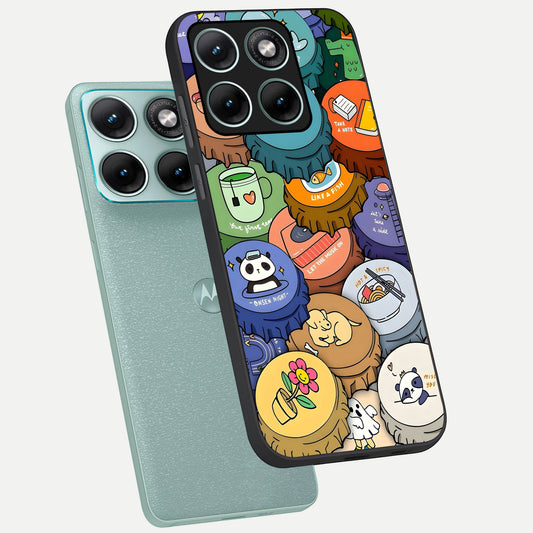  Coins Patterns phone case For Moto Edge 70 Fusion showing premium glass back cover with detailed artwork