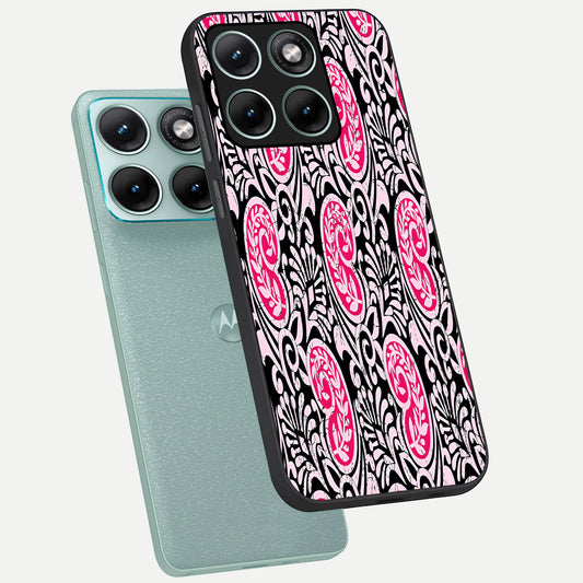  Crimson Paisley Charm phone case For Moto Edge 70 Fusion showing premium glass back cover with detailed artwork
