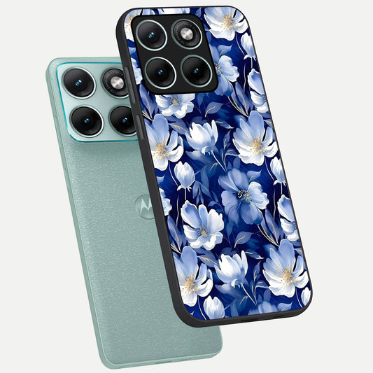  Cute Floral Patterns phone case For Moto Edge 70 Fusion showing premium glass back cover with detailed artwork