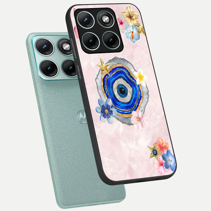  Divine Aura Bloom phone case For Moto Edge 70 Fusion showing premium glass back cover with detailed artwork