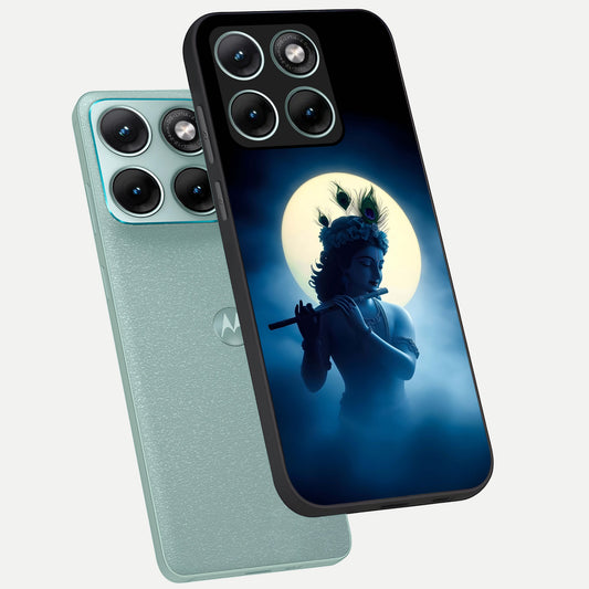  Divine Moon Flute phone case For Moto Edge 70 Fusion showing premium glass back cover with detailed artwork