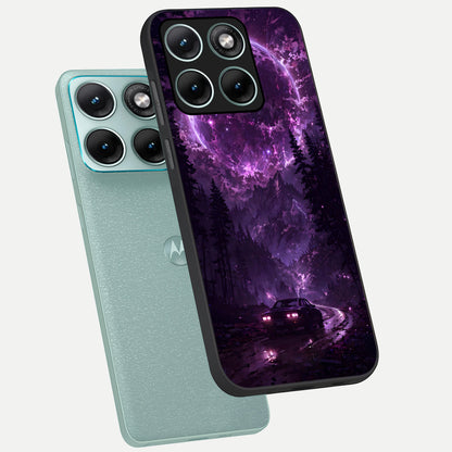  Eternal Cosmic Drive phone case For Moto Edge 70 Fusion showing premium glass back cover with detailed artwork