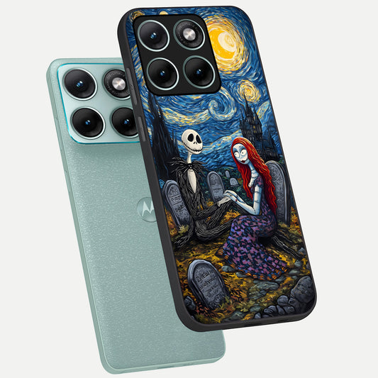 Eternal Night Love phone case For Moto Edge 70 Fusion showing premium glass back cover with detailed artwork