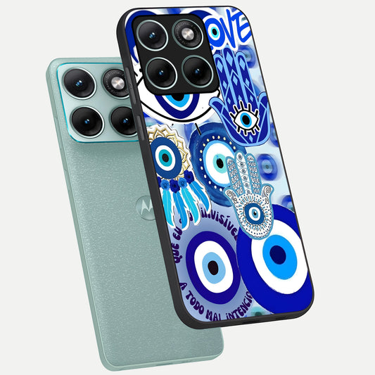  Evil Eyes Dream phone case For Moto Edge 70 Fusion showing premium glass back cover with detailed artwork