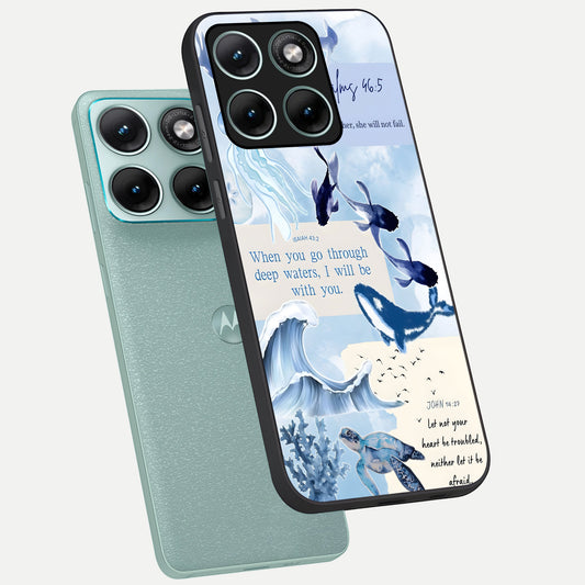  Faithful Ocean Promise phone case For Moto Edge 70 Fusion showing premium glass back cover with detailed artwork