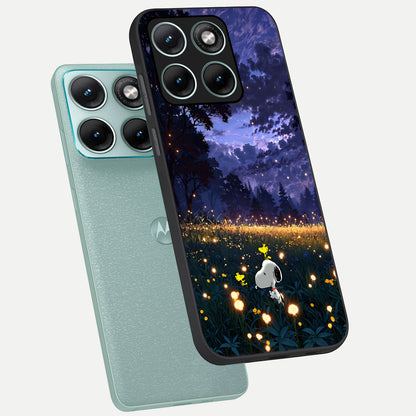  Firefly Meadow Magic phone case For Moto Edge 70 Fusion showing premium glass back cover with detailed artwork