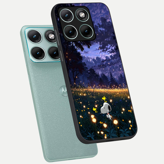  Firefly Meadow Magic phone case For Moto Edge 70 Fusion showing premium glass back cover with detailed artwork