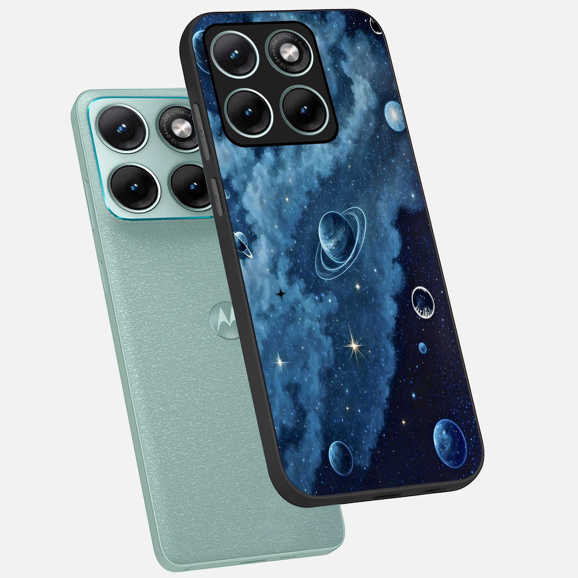  Galaxy Dream Space phone case For Moto Edge 70 Fusion showing premium glass back cover with detailed artwork