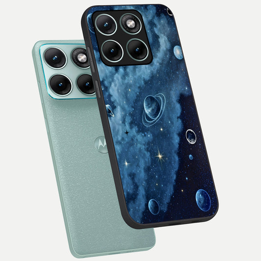  Galaxy Dream Space phone case For Moto Edge 70 Fusion showing premium glass back cover with detailed artwork