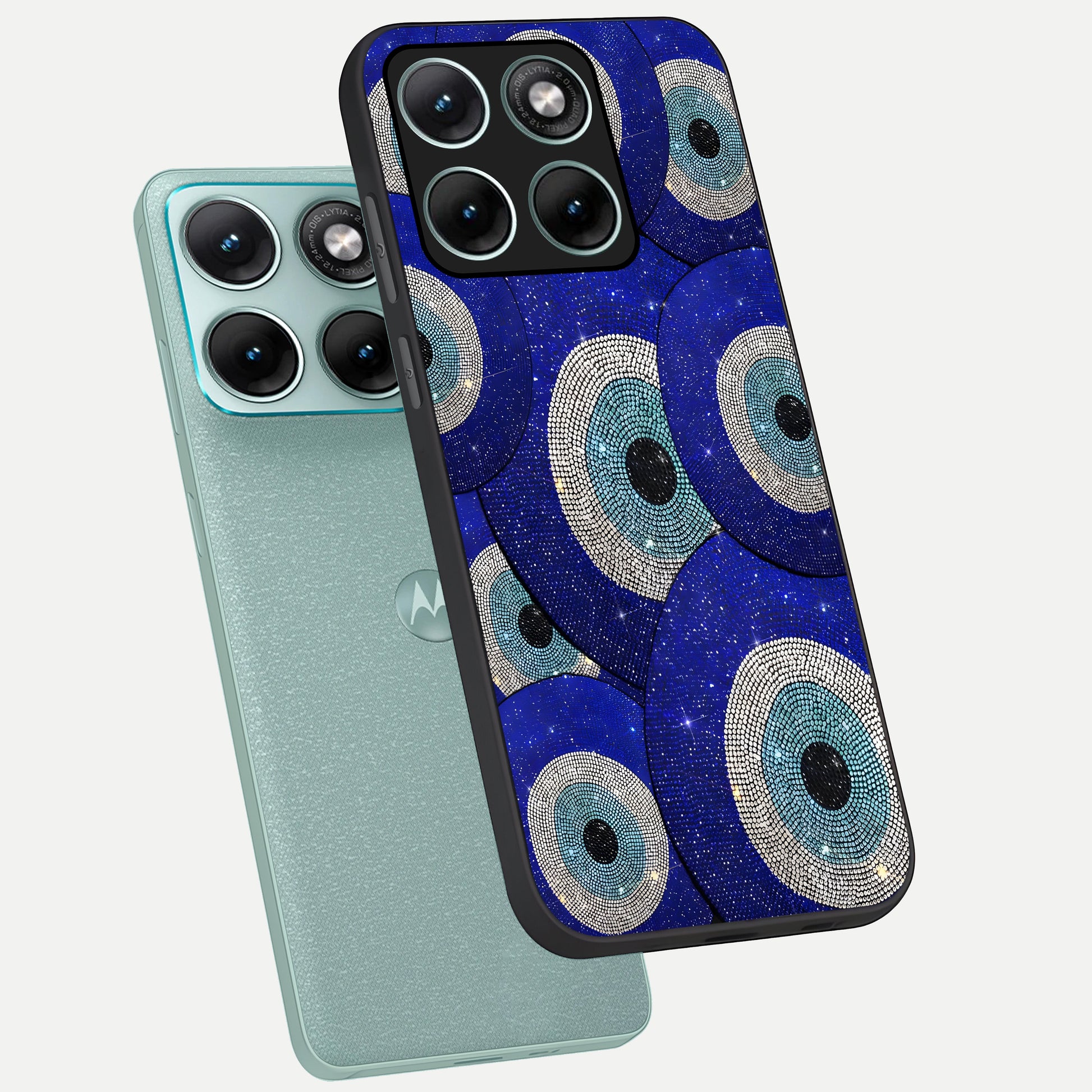  Galaxy Eye Flow phone case For Moto Edge 70 Fusion showing premium glass back cover with detailed artwork