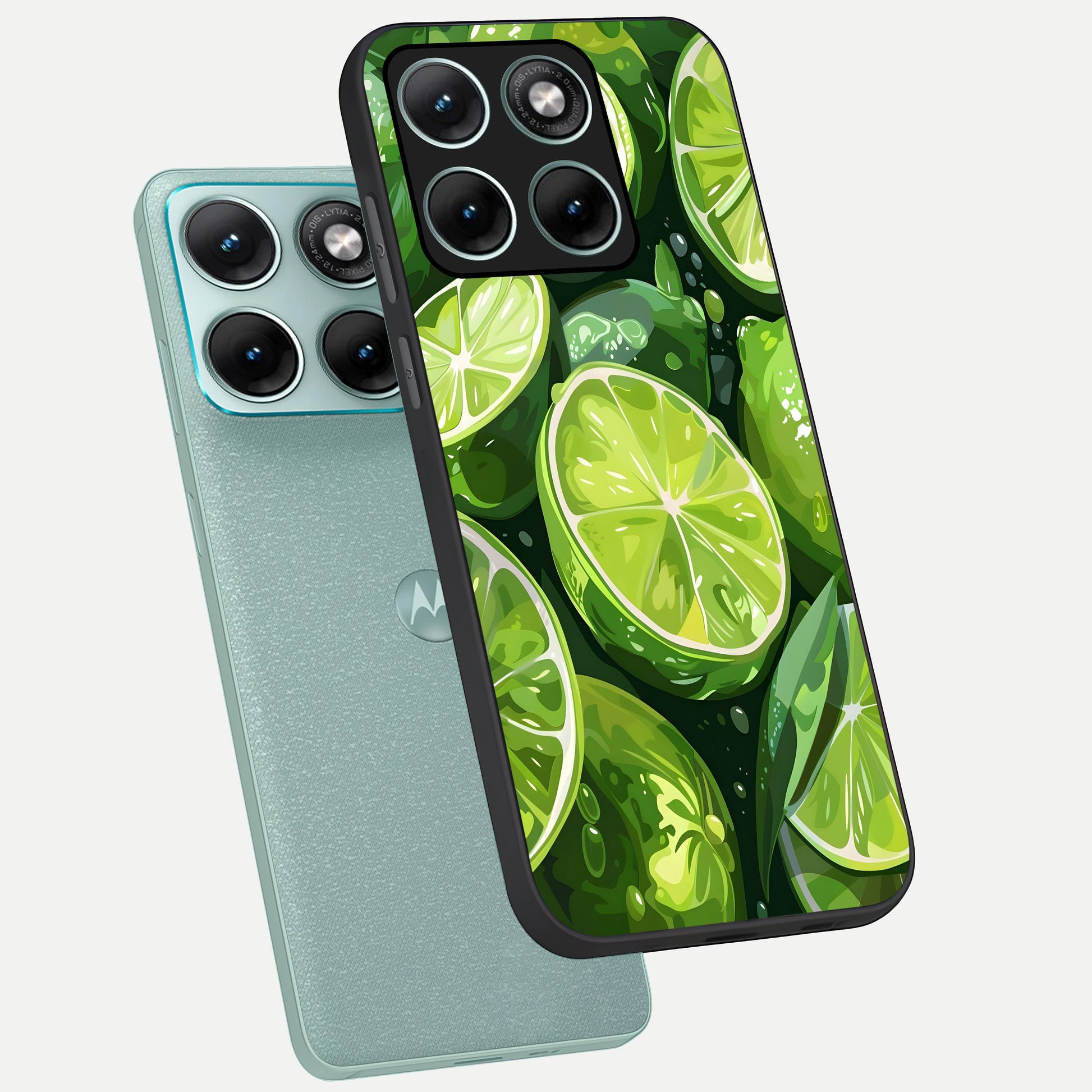  Green Kawasaki phone case For Moto Edge 70 Fusion showing premium glass back cover with detailed artwork
