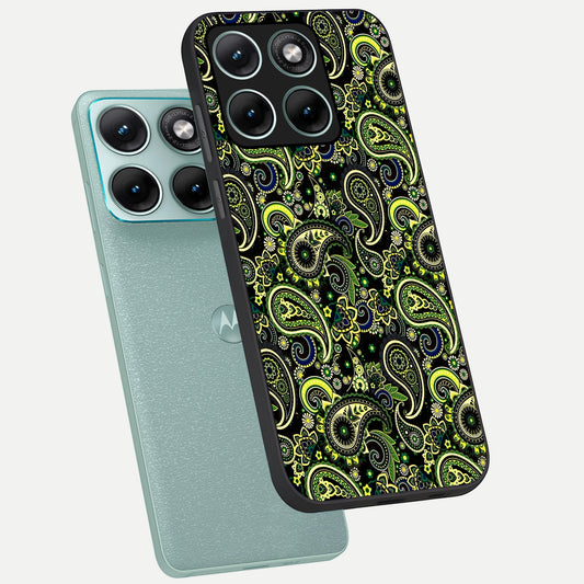  Green Lemon phone case For Moto Edge 70 Fusion showing premium glass back cover with detailed artwork