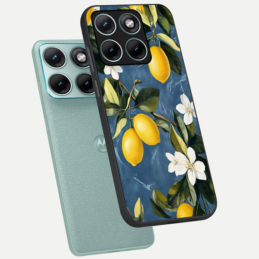  Lemon Dream Garden phone case For Moto Edge 70 Fusion showing premium glass back cover with detailed artwork