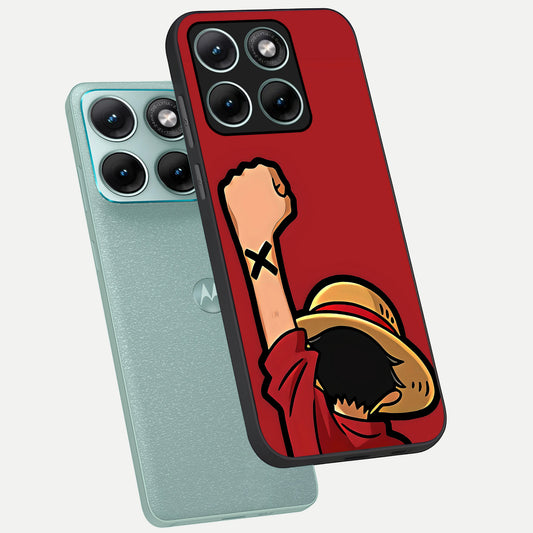  Luffy X Spirit phone case For Moto Edge 70 Fusion showing premium glass back cover with detailed artwork