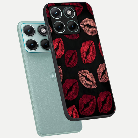  Midnight Kiss Love phone case For Moto Edge 70 Fusion showing premium glass back cover with detailed artwork