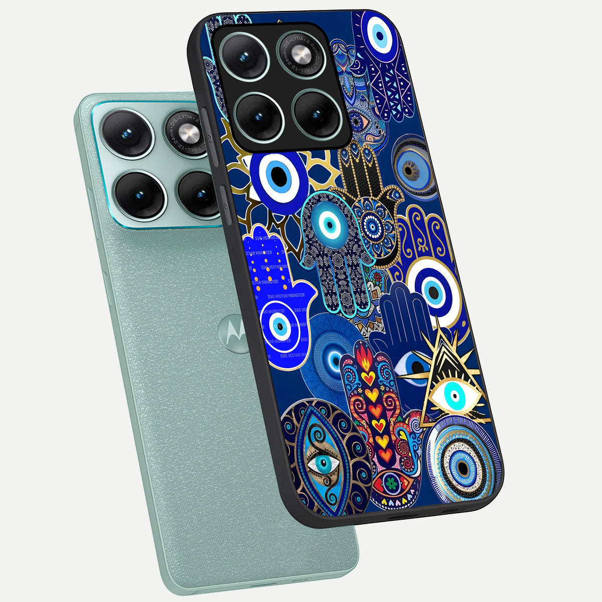  Mystic Palm Guard phone case For Moto Edge 70 Fusion showing premium glass back cover with detailed artwork
