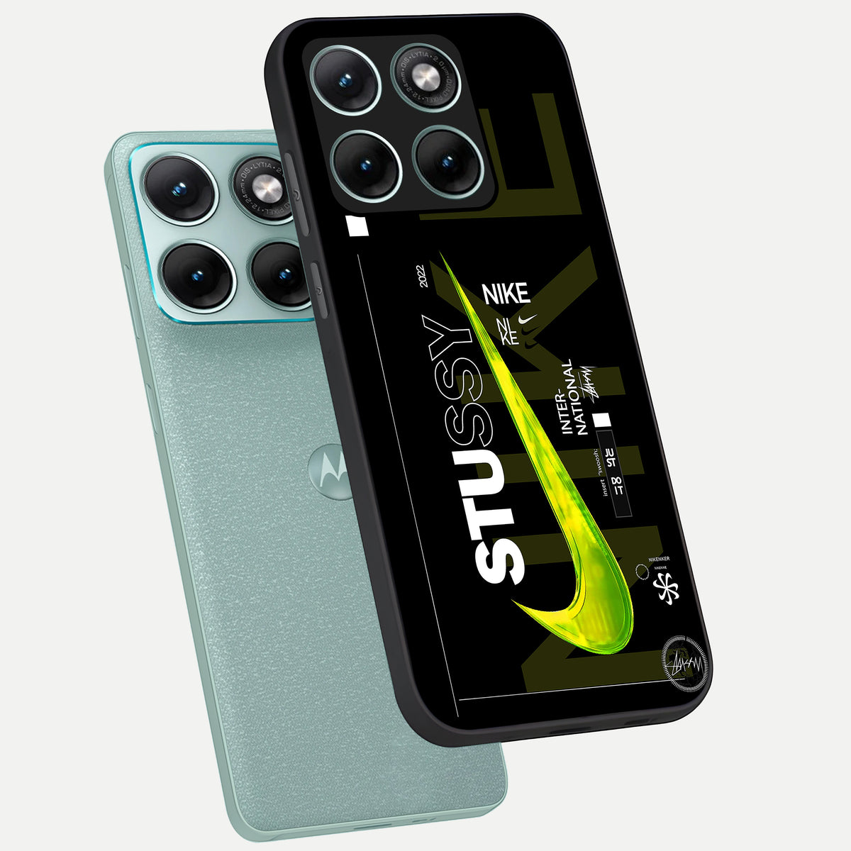  Neon Street Edition phone case For Moto Edge 70 Fusion showing premium glass back cover with detailed artwork
