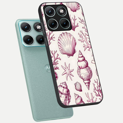  Pink Power Sparks phone case For Moto Edge 70 Fusion showing premium glass back cover with detailed artwork