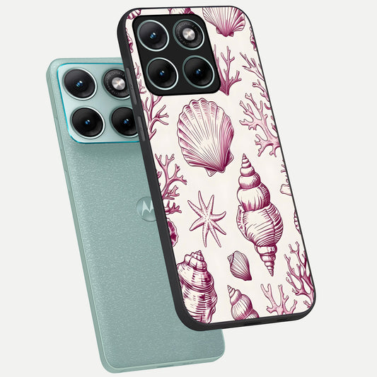  Pink Power Sparks phone case For Moto Edge 70 Fusion showing premium glass back cover with detailed artwork