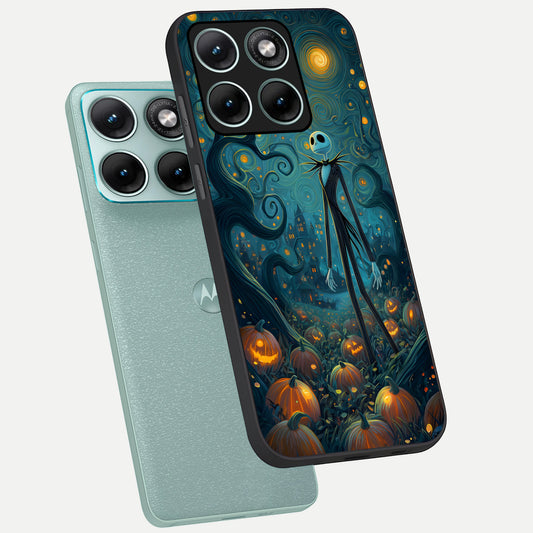  Pumpkin Moonlight Tale phone case For Moto Edge 70 Fusion showing premium glass back cover with detailed artwork