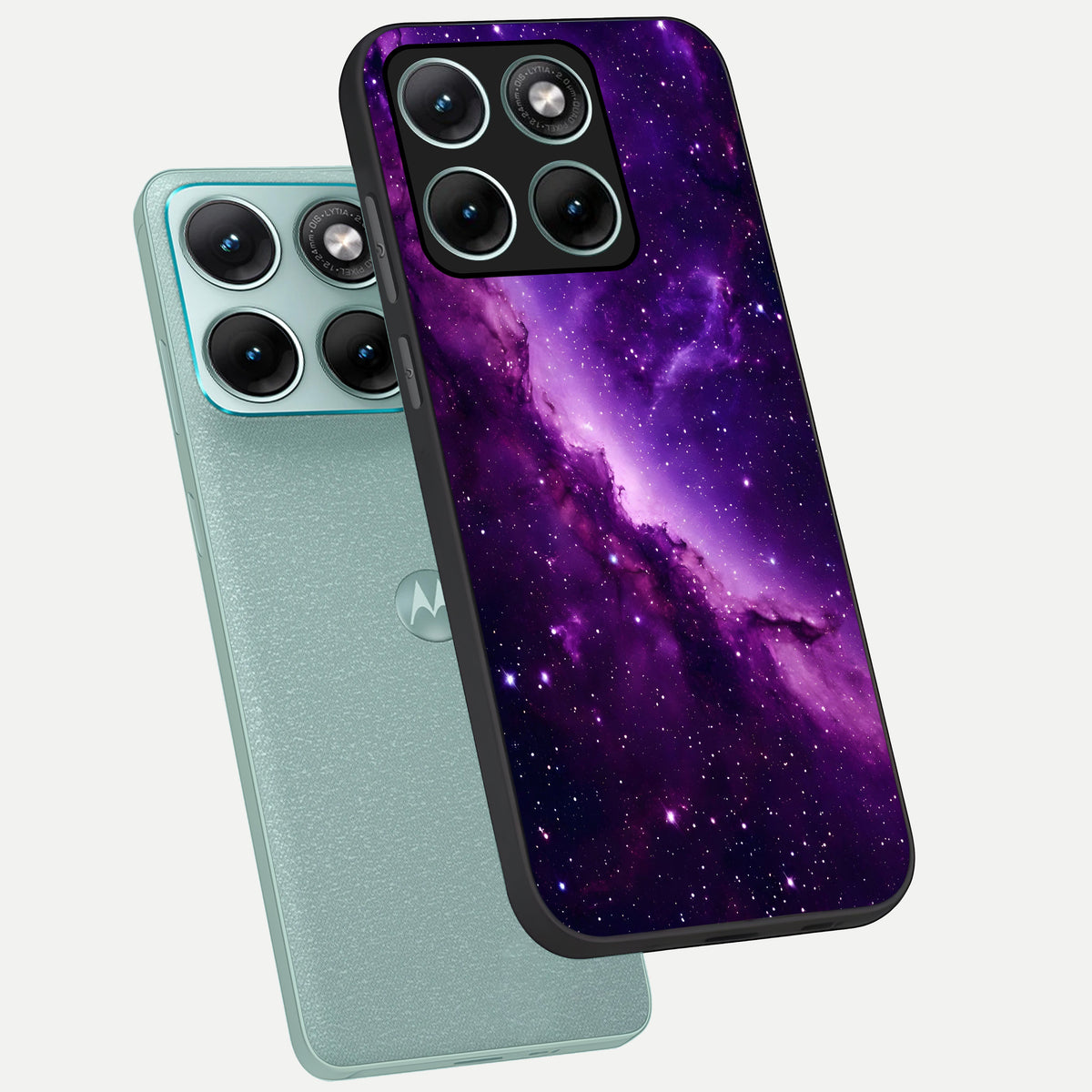  Purple Shade Sky phone case For Moto Edge 70 Fusion showing premium glass back cover with detailed artwork