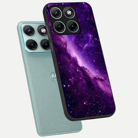  Purple Shade Sky phone case For Moto Edge 70 Fusion showing premium glass back cover with detailed artwork