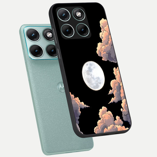  Shade Cloud Moon phone case For Moto Edge 70 Fusion showing premium glass back cover with detailed artwork
