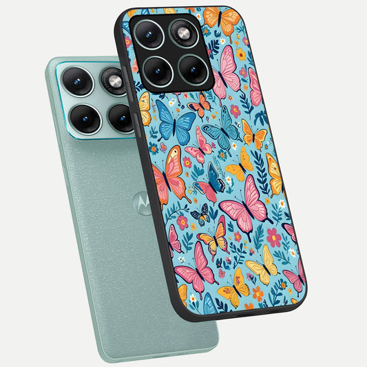  Spring Wing Garden phone case For Moto Edge 70 Fusion showing premium glass back cover with detailed artwork