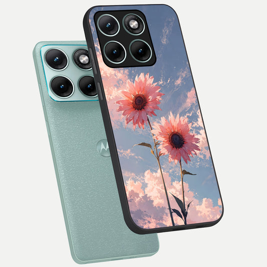  Sun Moon Balance phone case For Moto Edge 70 Fusion showing premium glass back cover with detailed artwork