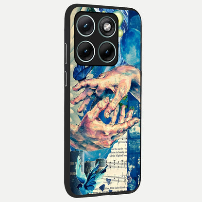  Aesthetic Divider back cover For Moto Edge 70 Fusion slim fit glass case with vibrant aesthetic design