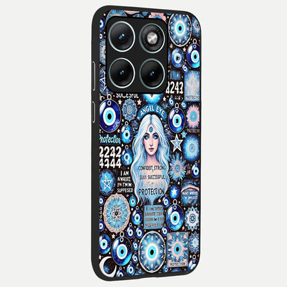  Angel Aura Shield back cover For Moto Edge 70 Fusion slim fit glass case with vibrant aesthetic design