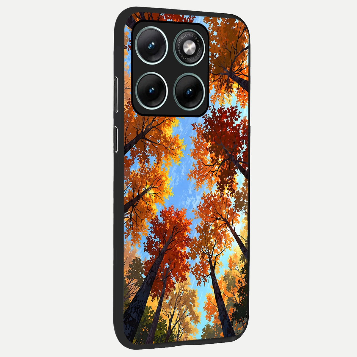  Autumn Sky Rise back cover For Moto Edge 70 Fusion slim fit glass case with vibrant aesthetic design