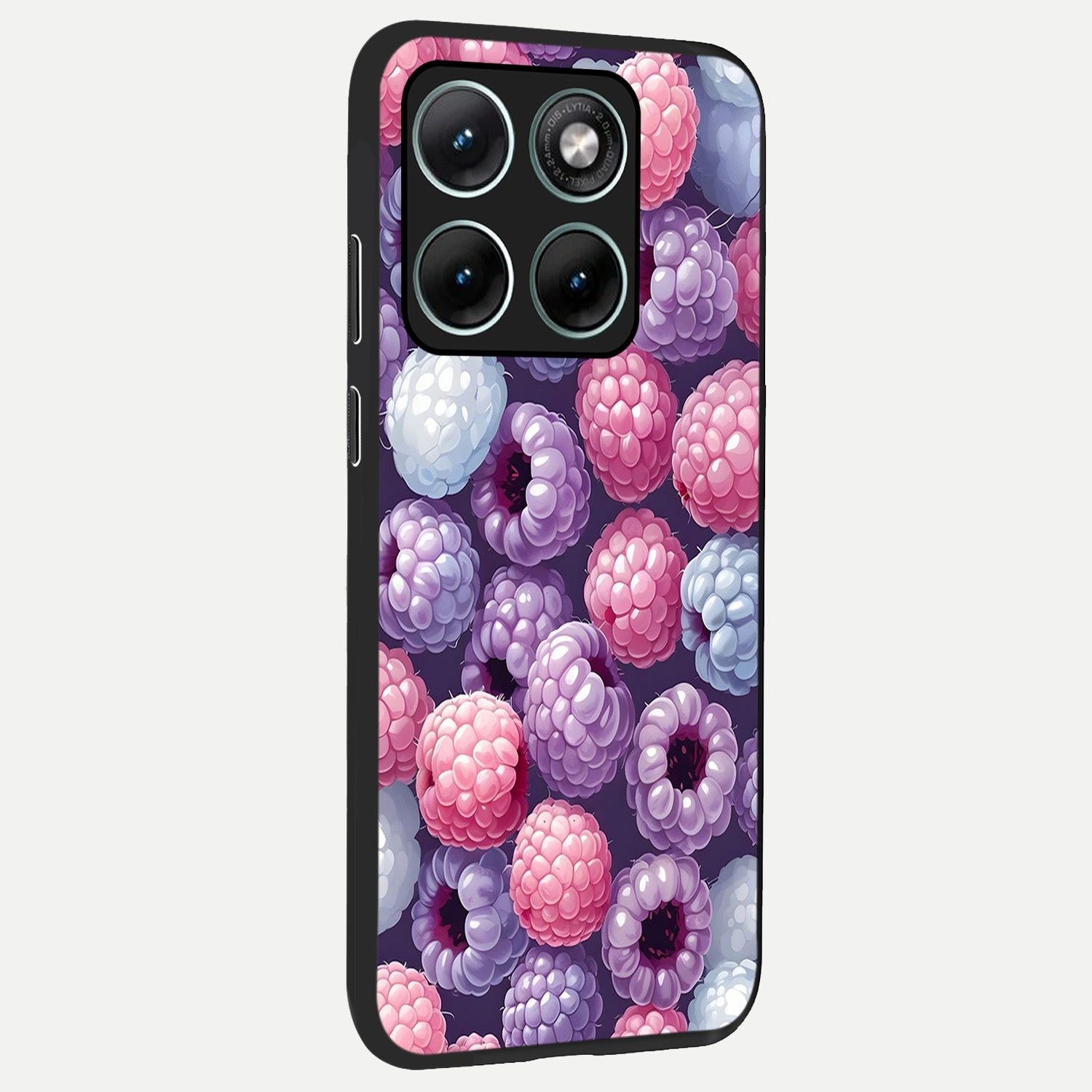  Berry Candy Pop back cover For Moto Edge 70 Fusion slim fit glass case with vibrant aesthetic design