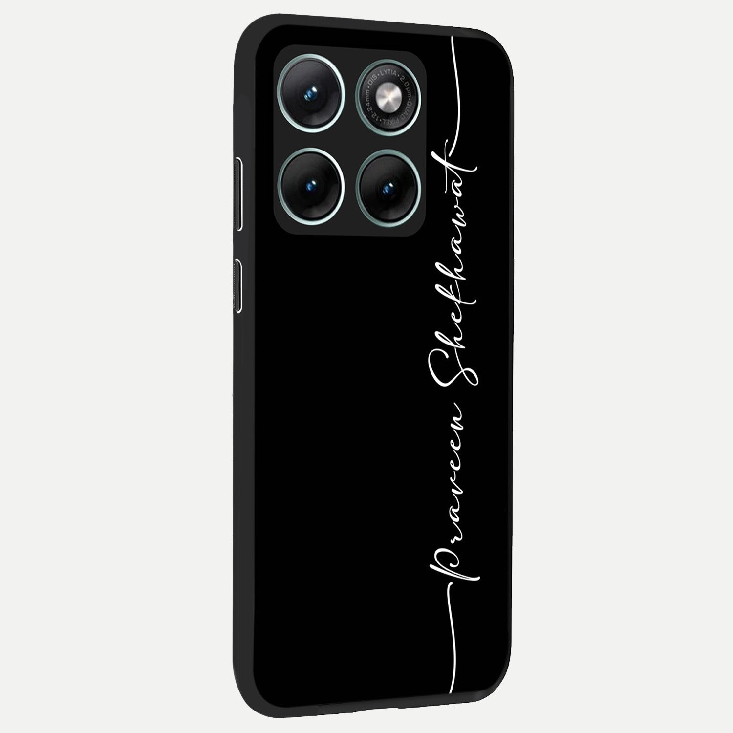  Black Tune Custom Name back cover For Moto Edge 70 Fusion slim fit glass case with vibrant aesthetic design